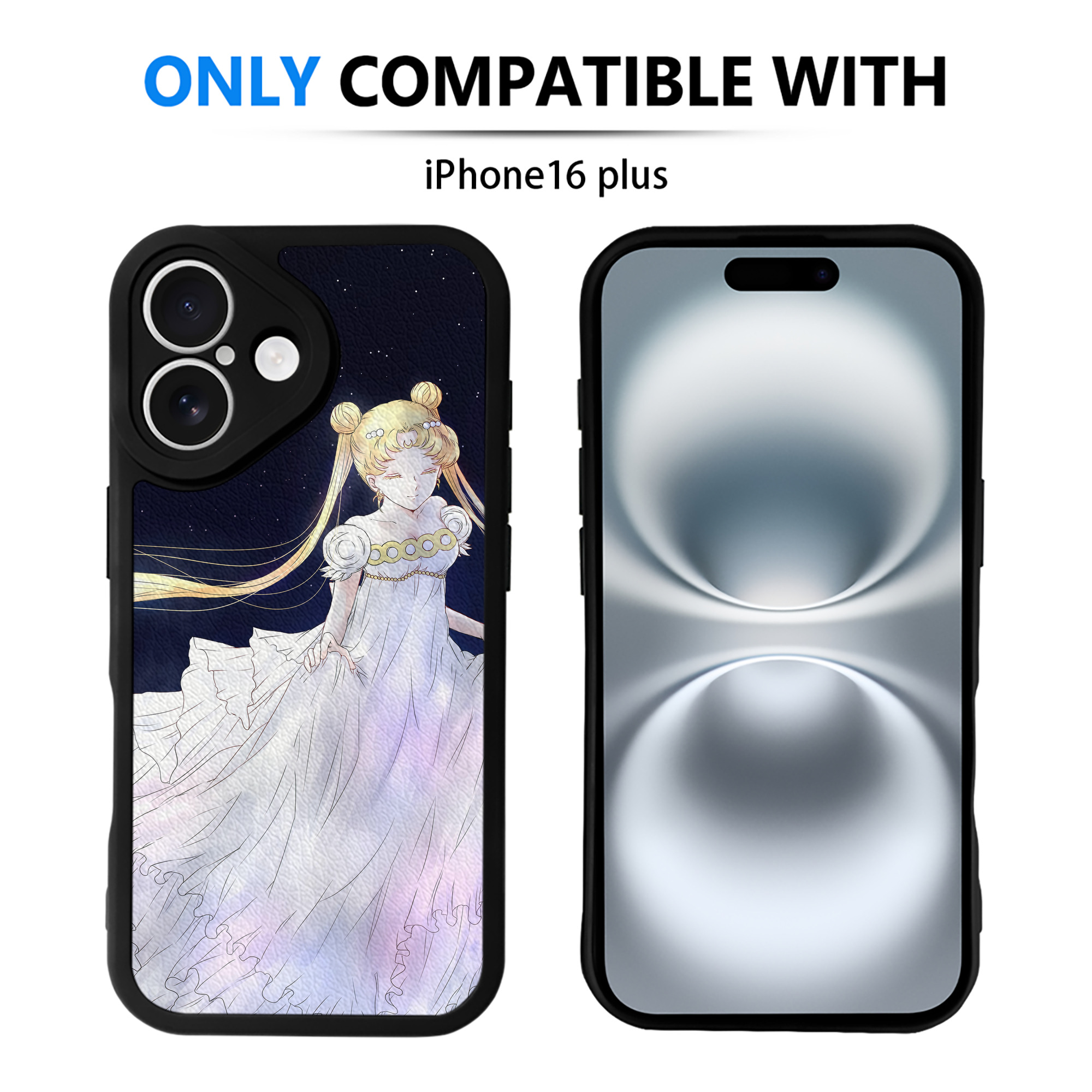 （画像用） 美少女戦士セーラームーン Sailor Moon 【iPhone 16シリーズ対応】シリコンスマホケース（レザー調） 材質：シリコン